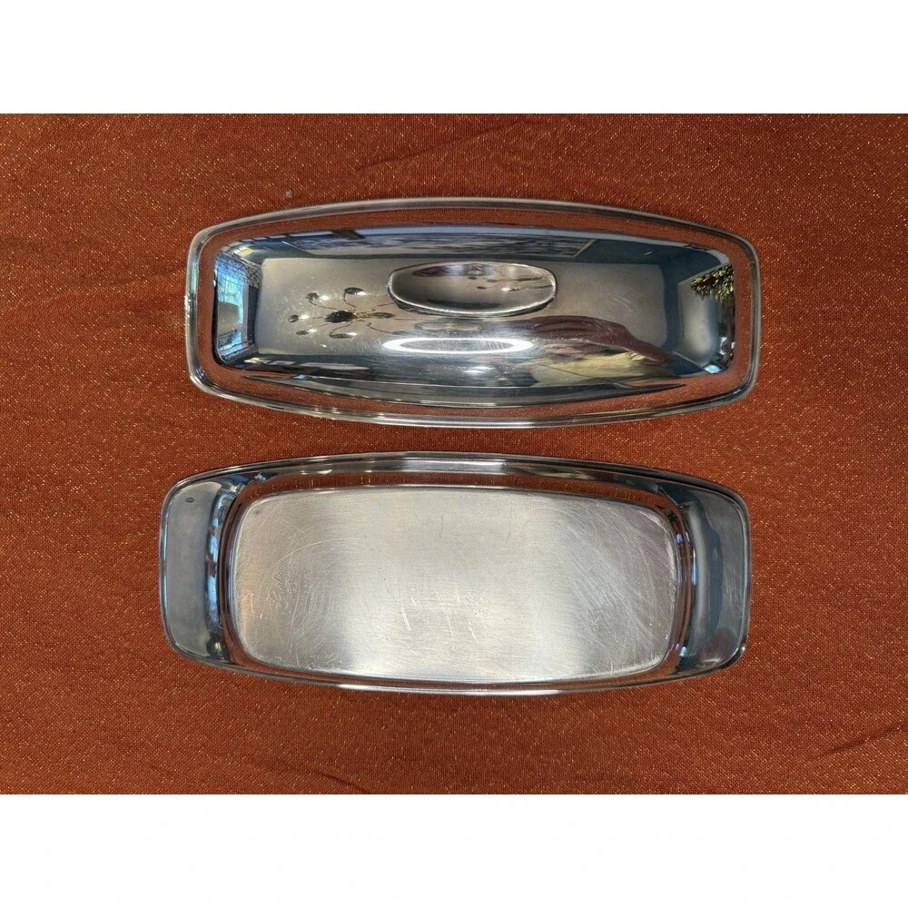 Vintage 1950s Gorham Silver Plated Butter Dish & Lid YC775